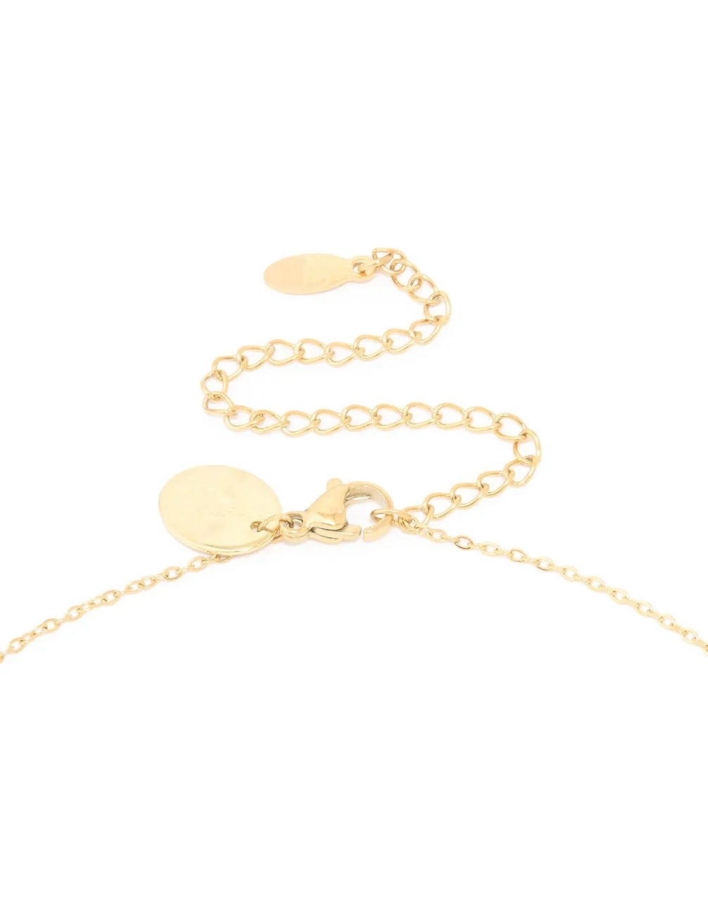 Waterproof Gold Plated Stainless Steel Cubic Zirconia Pisces Necklace sold by lovisa product image thumbnail 3