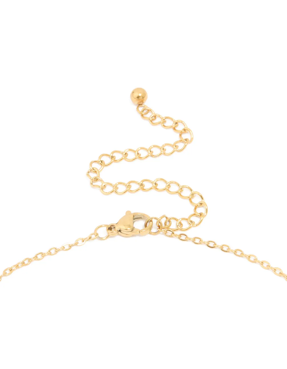 Waterproof Gold Plated Stainless Steel Mini Bubble Letter A Necklace sold by lovisa product image thumbnail 3