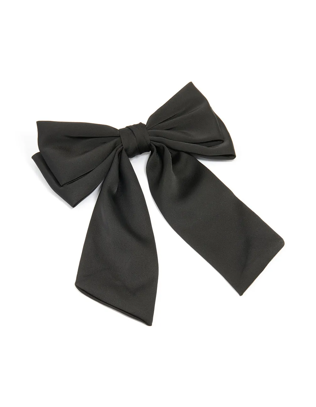 Black Fabric Medium Basic Bow Clip sold by lovisa