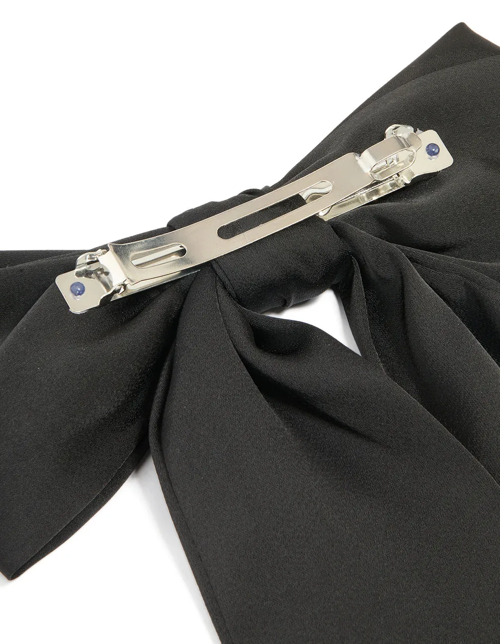 Black Fabric Medium Basic Bow Clip sold by lovisa product image thumbnail 3