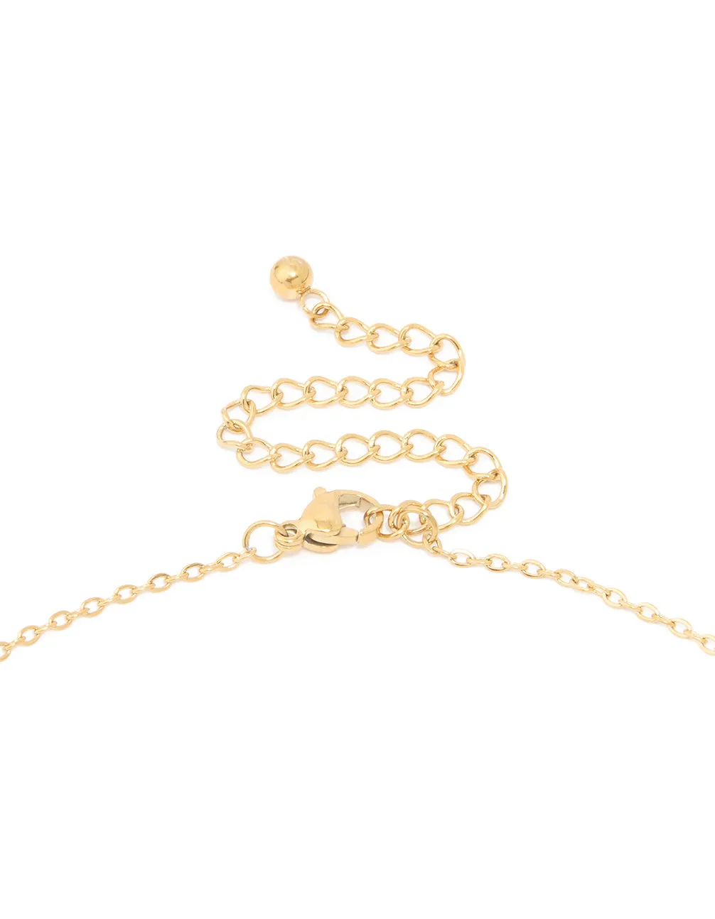 Waterproof Gold Plated Stainless Steel Mini Bubble Letter J Necklace sold by lovisa product image thumbnail 3