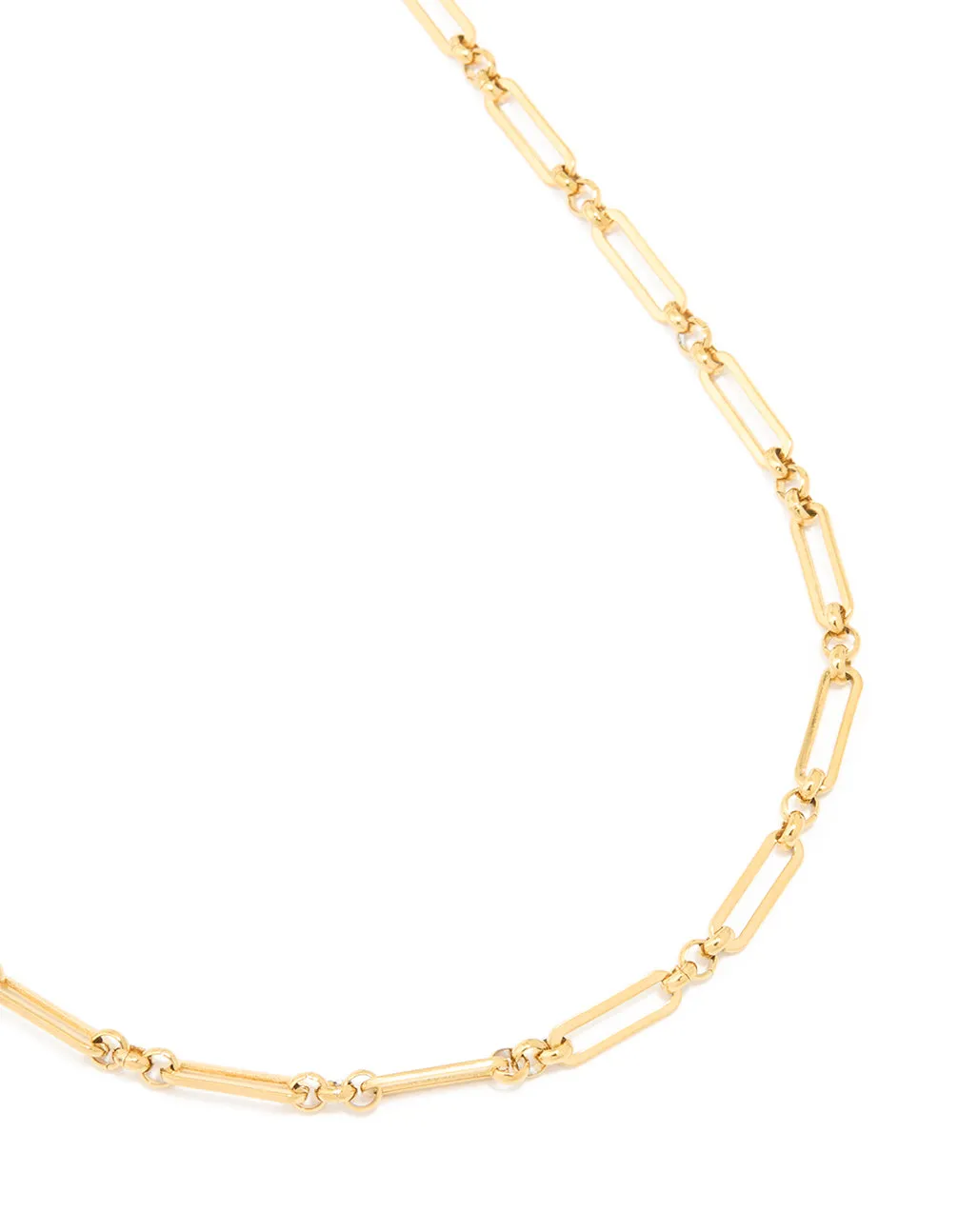 Waterproof Gold Plated Stainless Steel Open Oval Link Necklace sold by lovisa