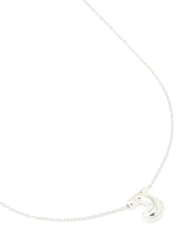 Waterproof Stainless Steel Large Bubble Letter J Necklace sold by lovisa