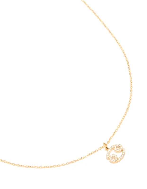 Waterproof Gold Plated Stainless Steel Cubic Zirconia Cancer Necklace sold by lovisa