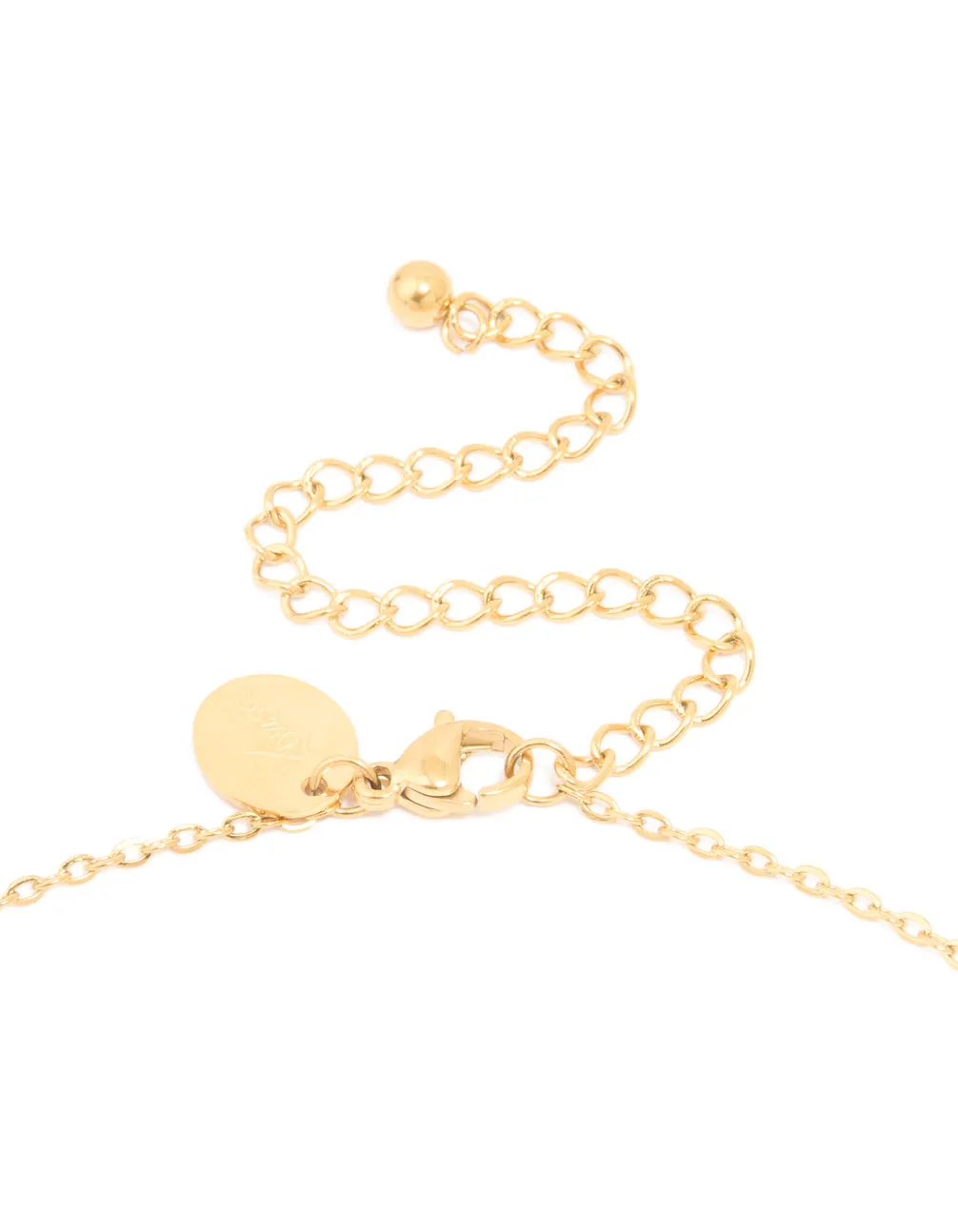 Waterproof Gold Plated Stainless Steel Large Bubble Letter U Necklace sold by lovisa product image thumbnail 3