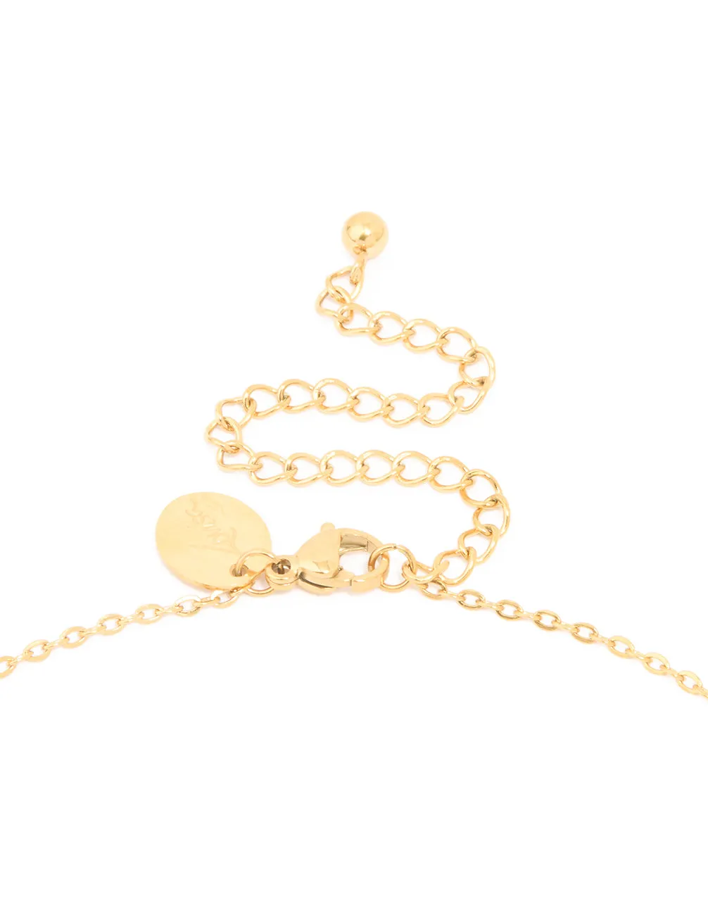 Waterproof Gold Plated Stainless Steel Large Bubble Letter Z Necklace sold by lovisa product image thumbnail 3