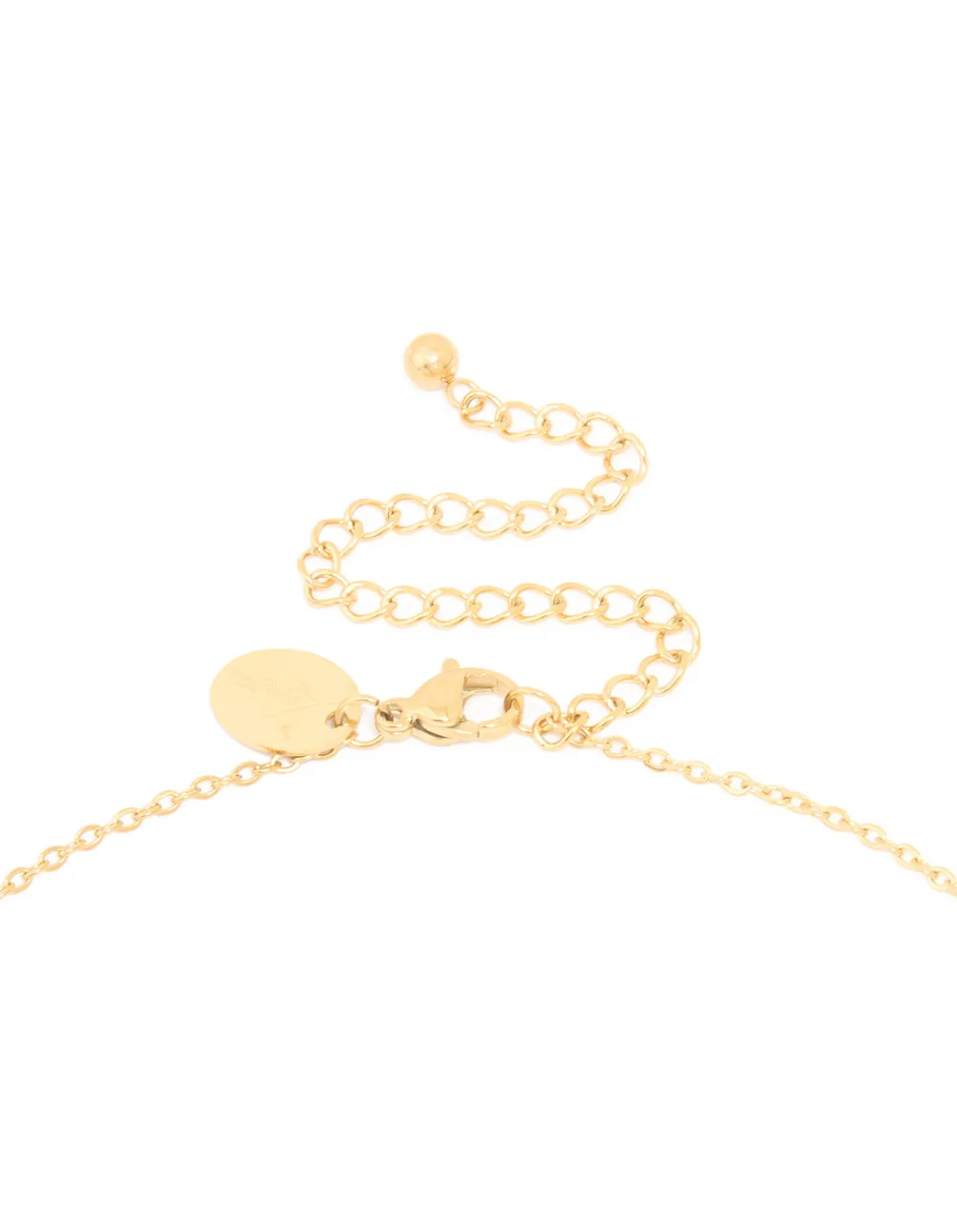 Waterproof Gold Plated Stainless Steel Large Bubble Letter D Necklace sold by lovisa product image thumbnail 3