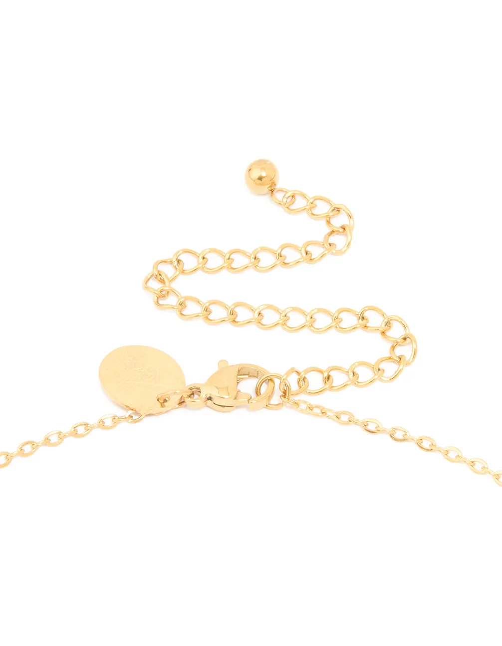 Waterproof Gold Plated Stainless Steel Large Bubble Letter G Necklace sold by lovisa product image thumbnail 3