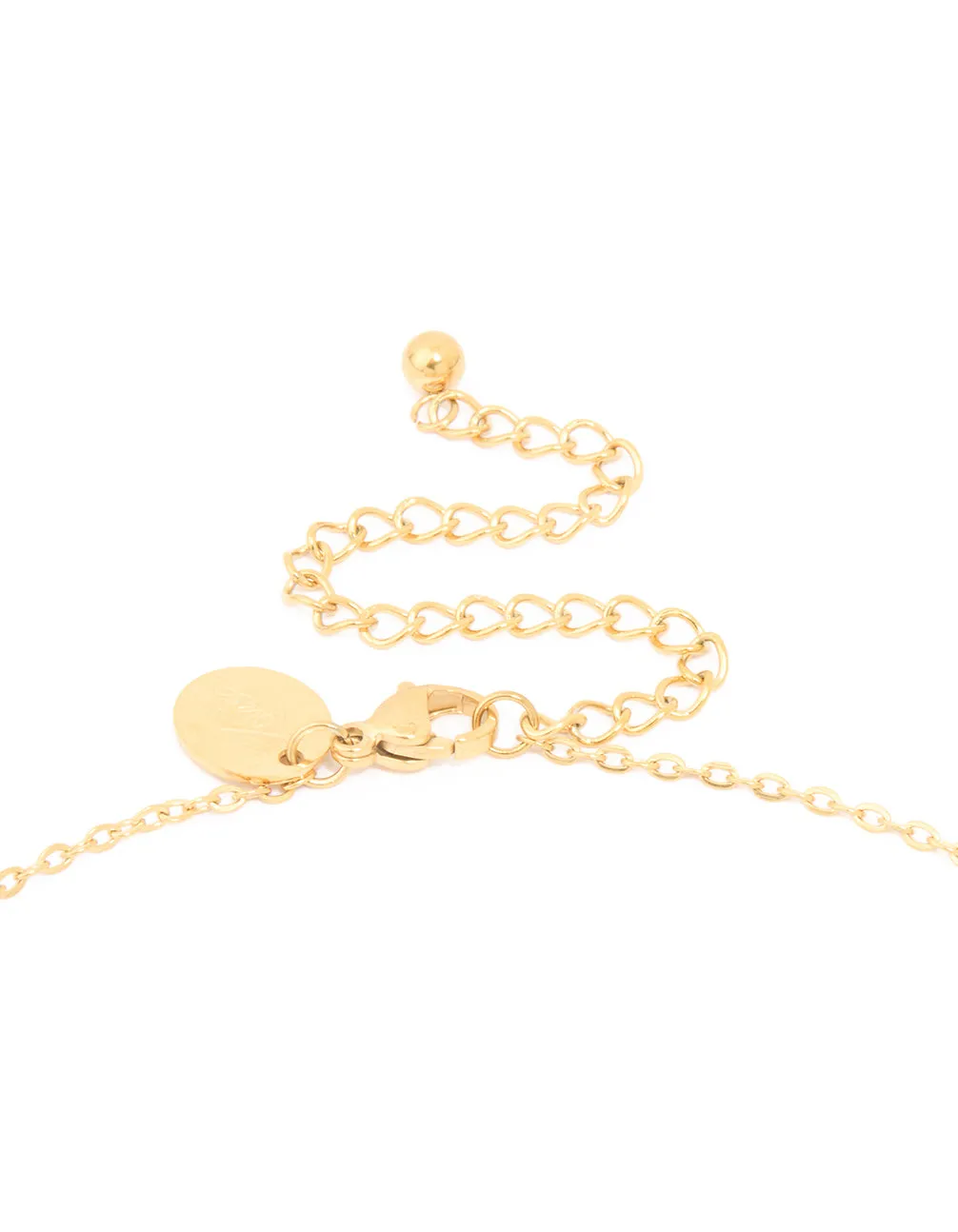 Waterproof Gold Plated Stainless Steel Large Bubble Letter Q Necklace sold by lovisa product image thumbnail 3