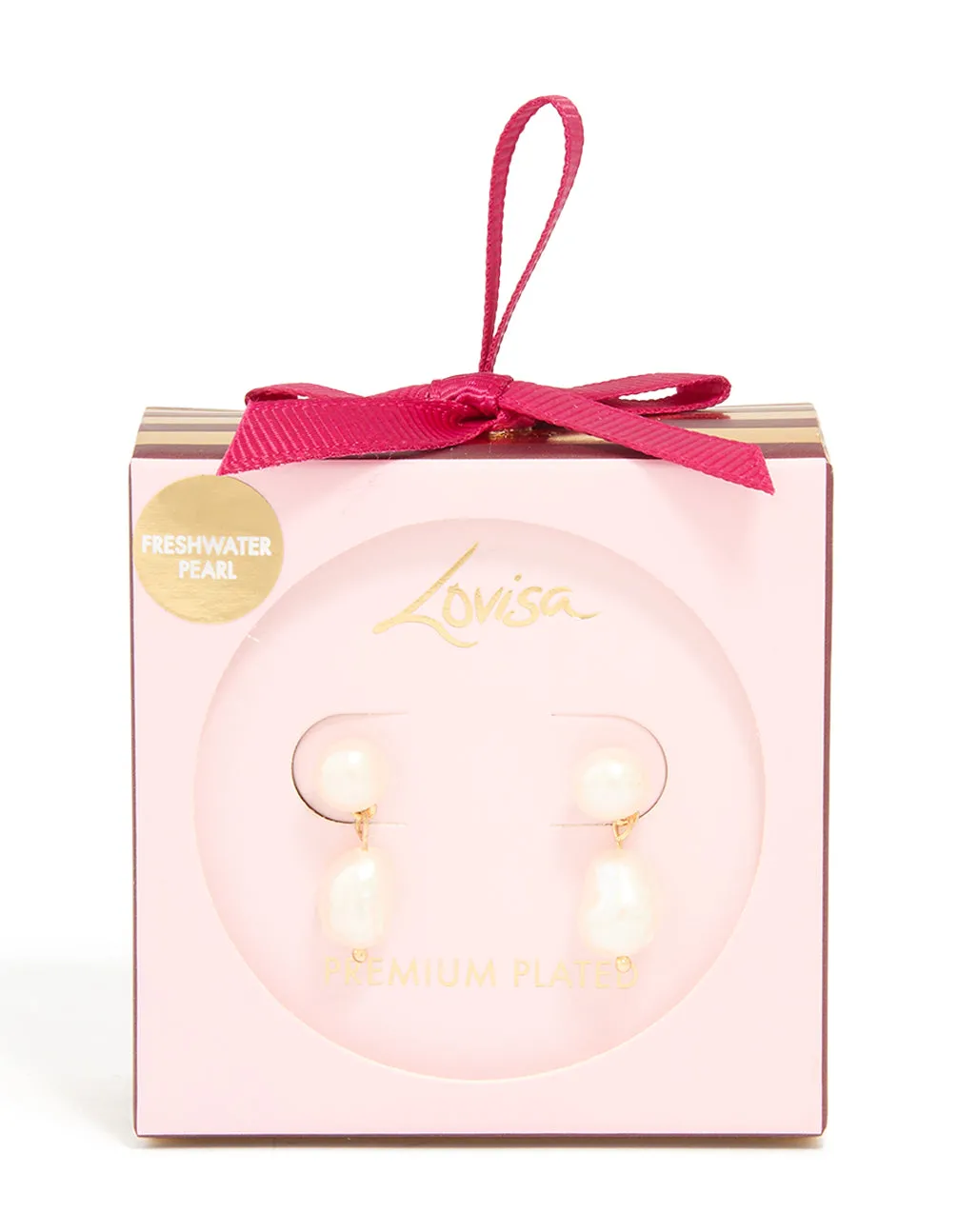 Gold Plated Freshwater Pearl Drop Earrings sold by lovisa product image thumbnail 3