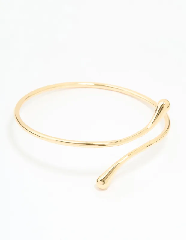 Gold Plated Molten Drop Arm Cuff sold by lovisa