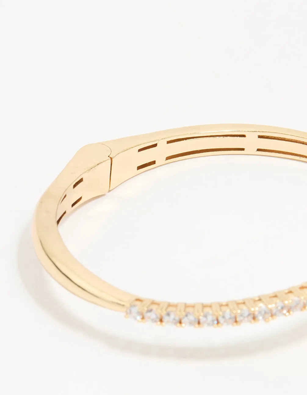 Gold Diamante Hinge Bangle sold by lovisa product image thumbnail 5