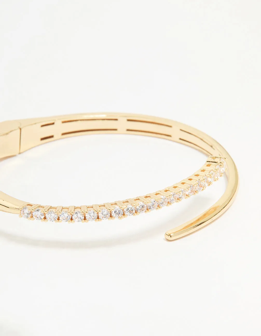 Gold Diamante Hinge Bangle sold by lovisa product image thumbnail 4