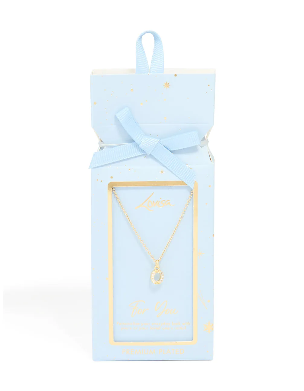 Gold Plated Brass Cubic Zirconia Letter O Necklace sold by lovisa product image thumbnail 3