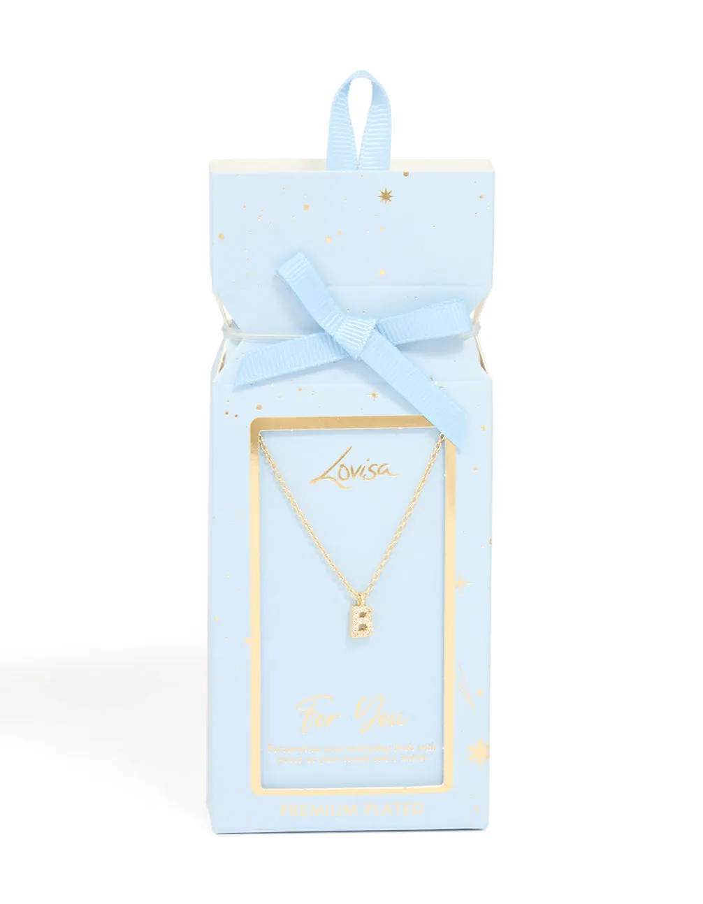 Gold Plated Brass Cubic Zirconia Letter B Pendant Necklace sold by lovisa product image thumbnail 3