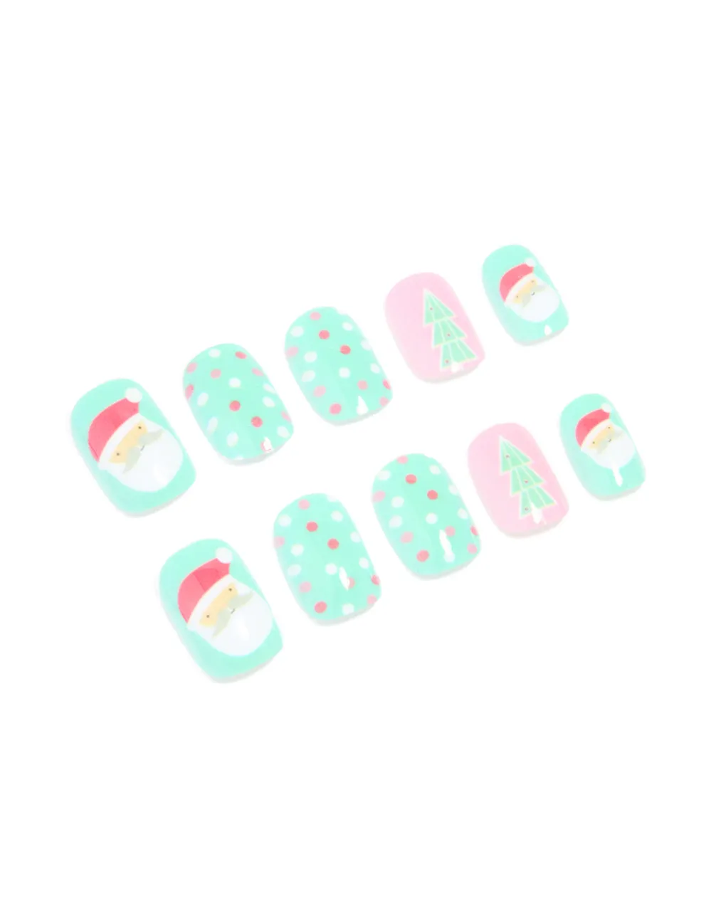 Santa & Festive Tree Press-On Nail Set sold by lovisa