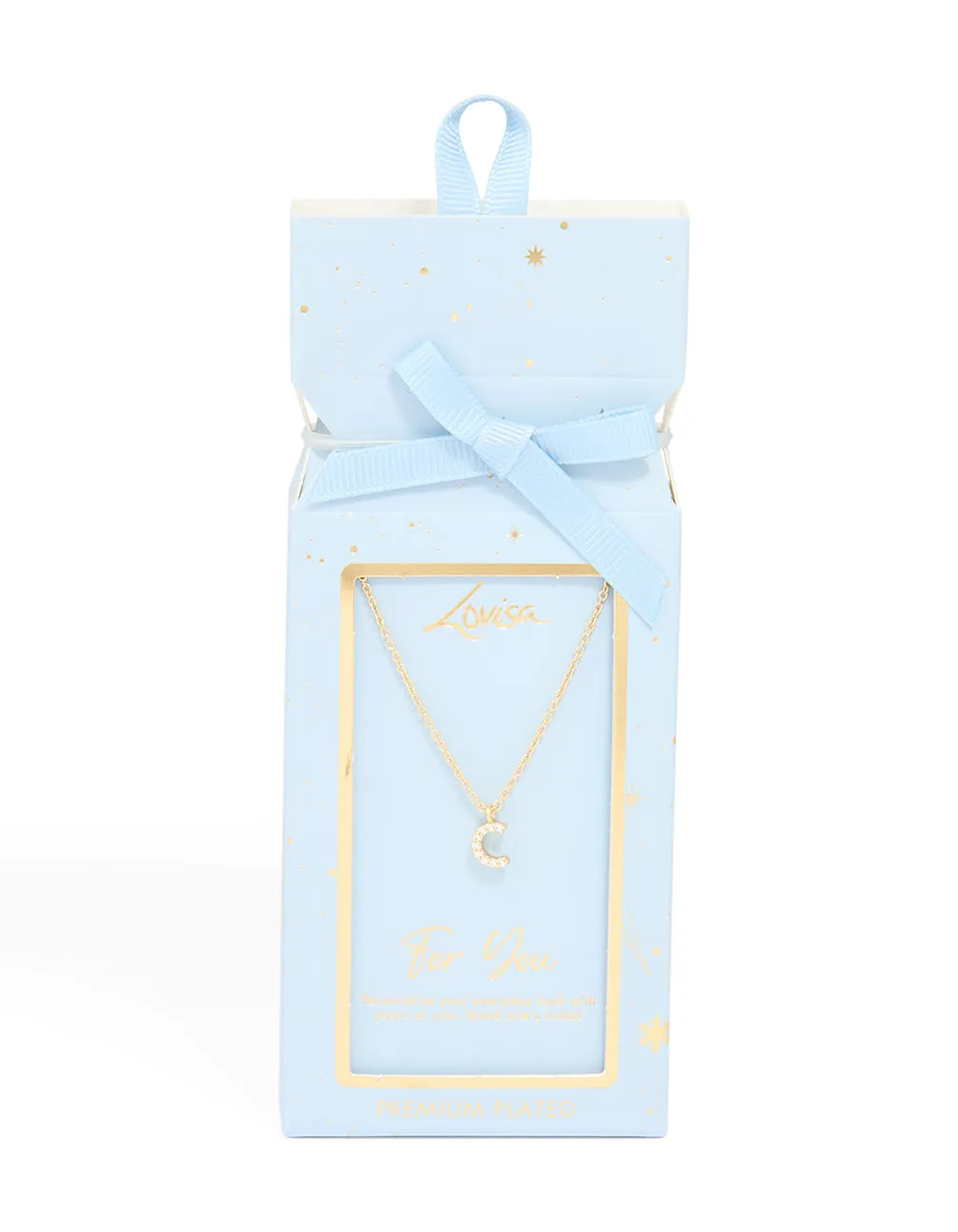 Gold Plated Brass Cubic Zirconia Letter C Necklace sold by lovisa product image thumbnail 3
