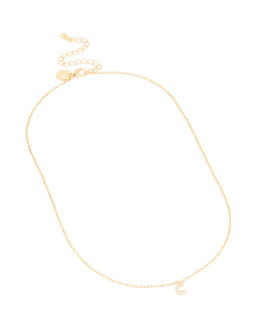 Gold Plated Brass Cubic Zirconia Letter C Necklace sold by lovisa product image thumbnail 2