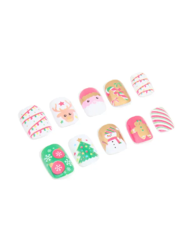 Snowman & Bauble Press-On Nail Set sold by lovisa