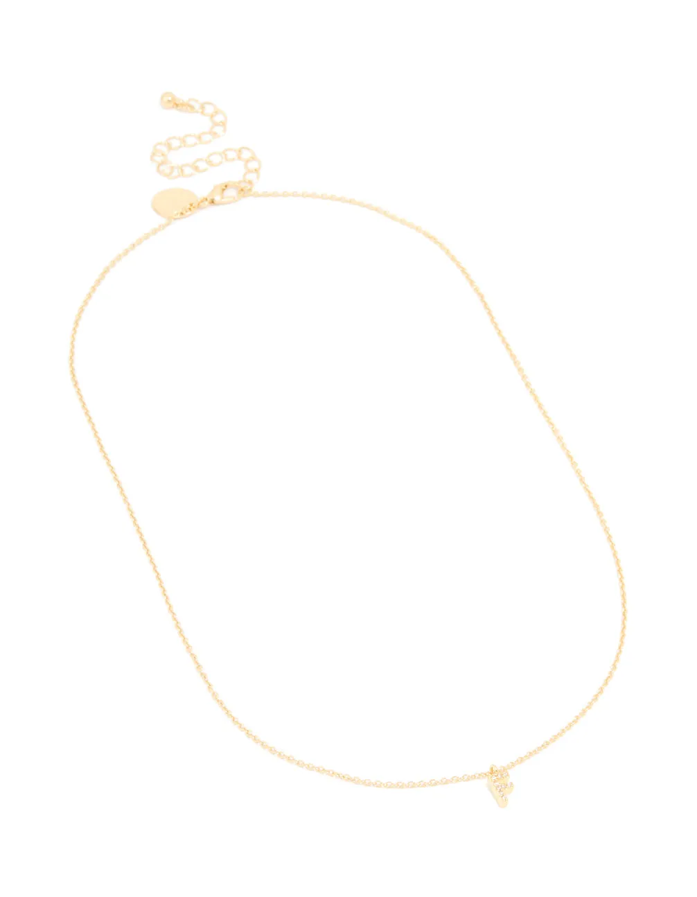 Gold Plated Cubic Zirconia Letter F Necklace sold by lovisa product image thumbnail 2