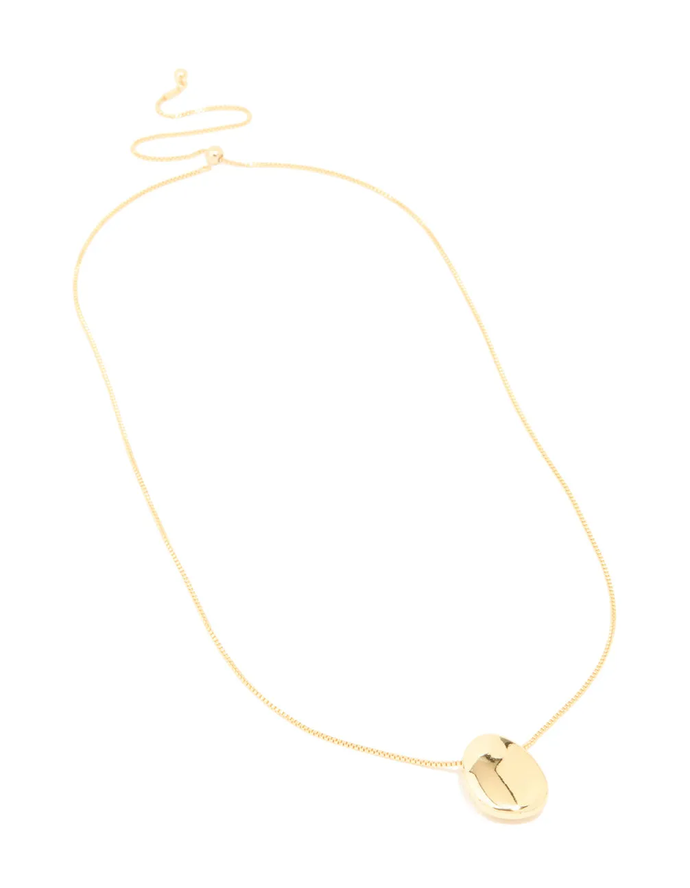 Gold Plated Pebble Long Toggle Necklace sold by lovisa product image thumbnail 2