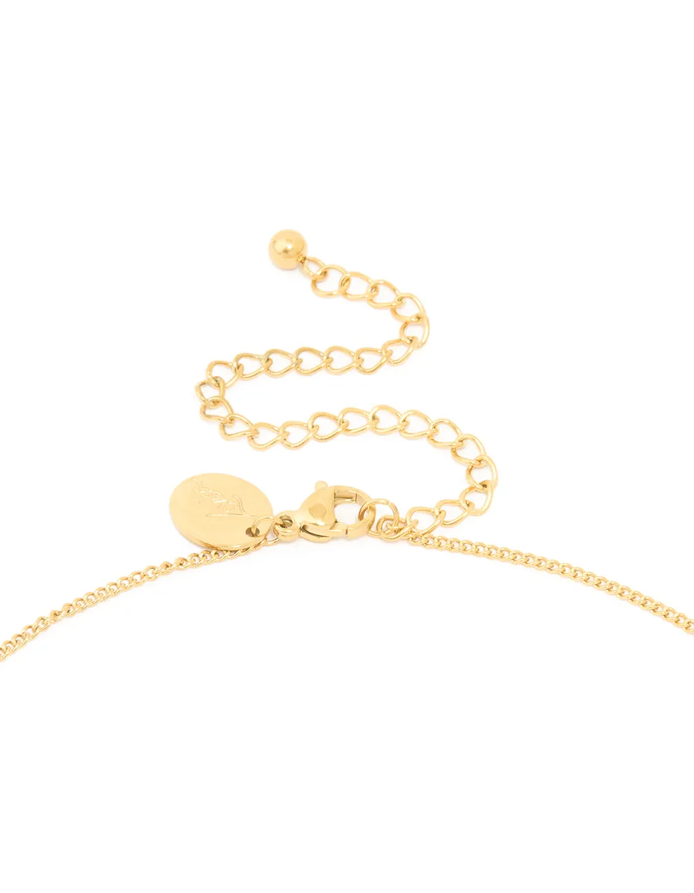 Waterproof Gold Plated Stainless Steel Cubic Zirconia Pear Pendant Necklace sold by lovisa product image thumbnail 3