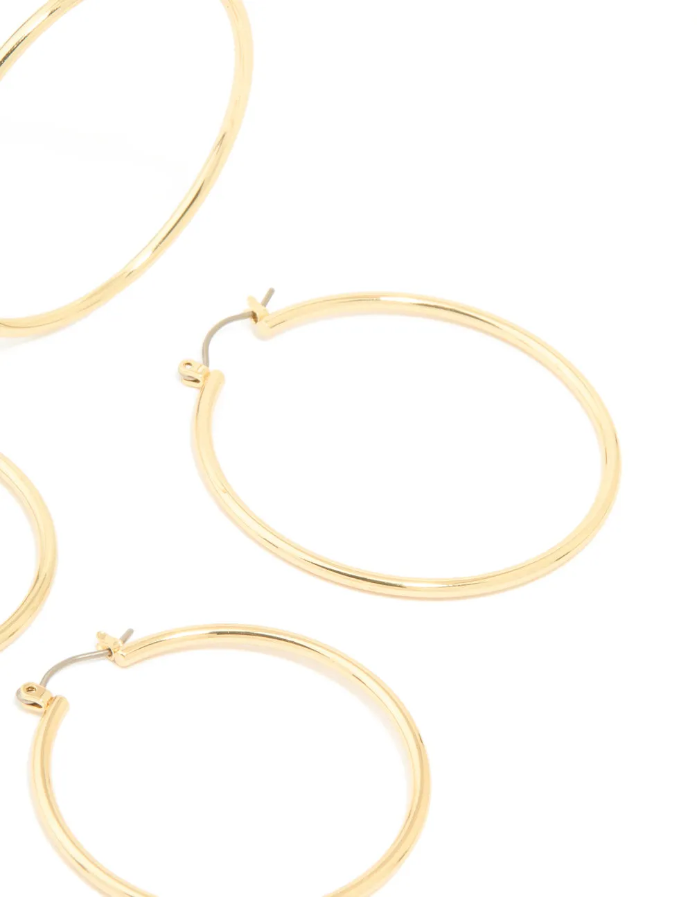 Gold Plated Large Thin Hoop Earrings 2-Pack sold by lovisa product image thumbnail 3