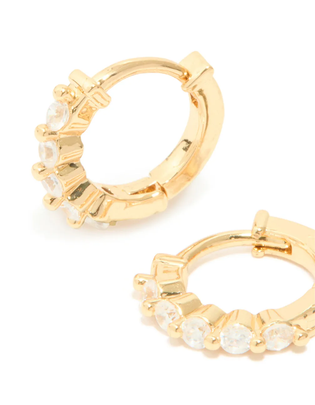 Gold Plated Cubic Zirconia Hugge Earrings sold by lovisa product image thumbnail 2