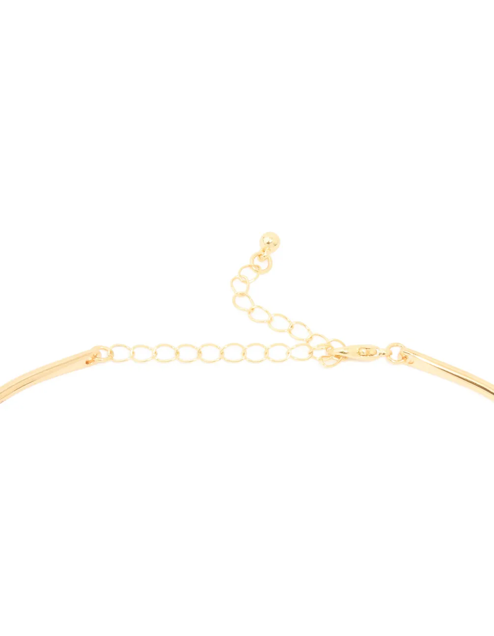 Gold Plated Collar Double Oval Pendant Necklace sold by lovisa product image thumbnail 3