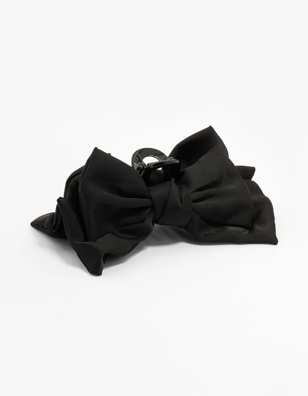 Large Black Fabric Bow Claw Clip sold by lovisa