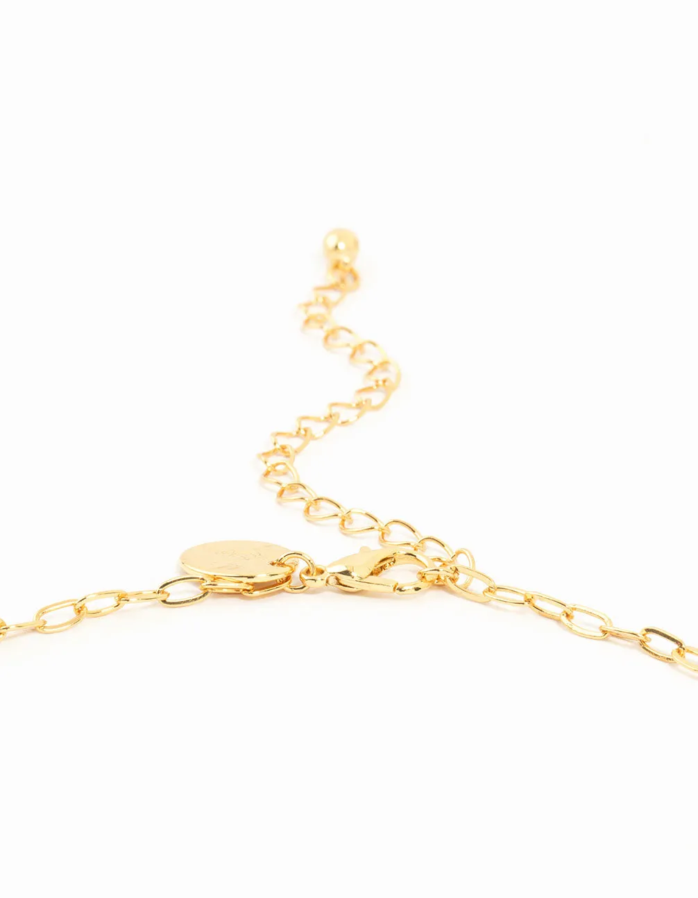 Gold Plated Round Diamante Chain Y-Necklace sold by lovisa product image thumbnail 5