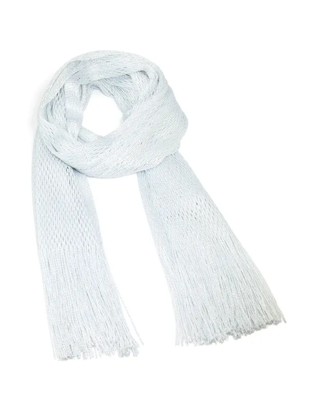 Silver Fabric Draped Scarf sold by lovisa