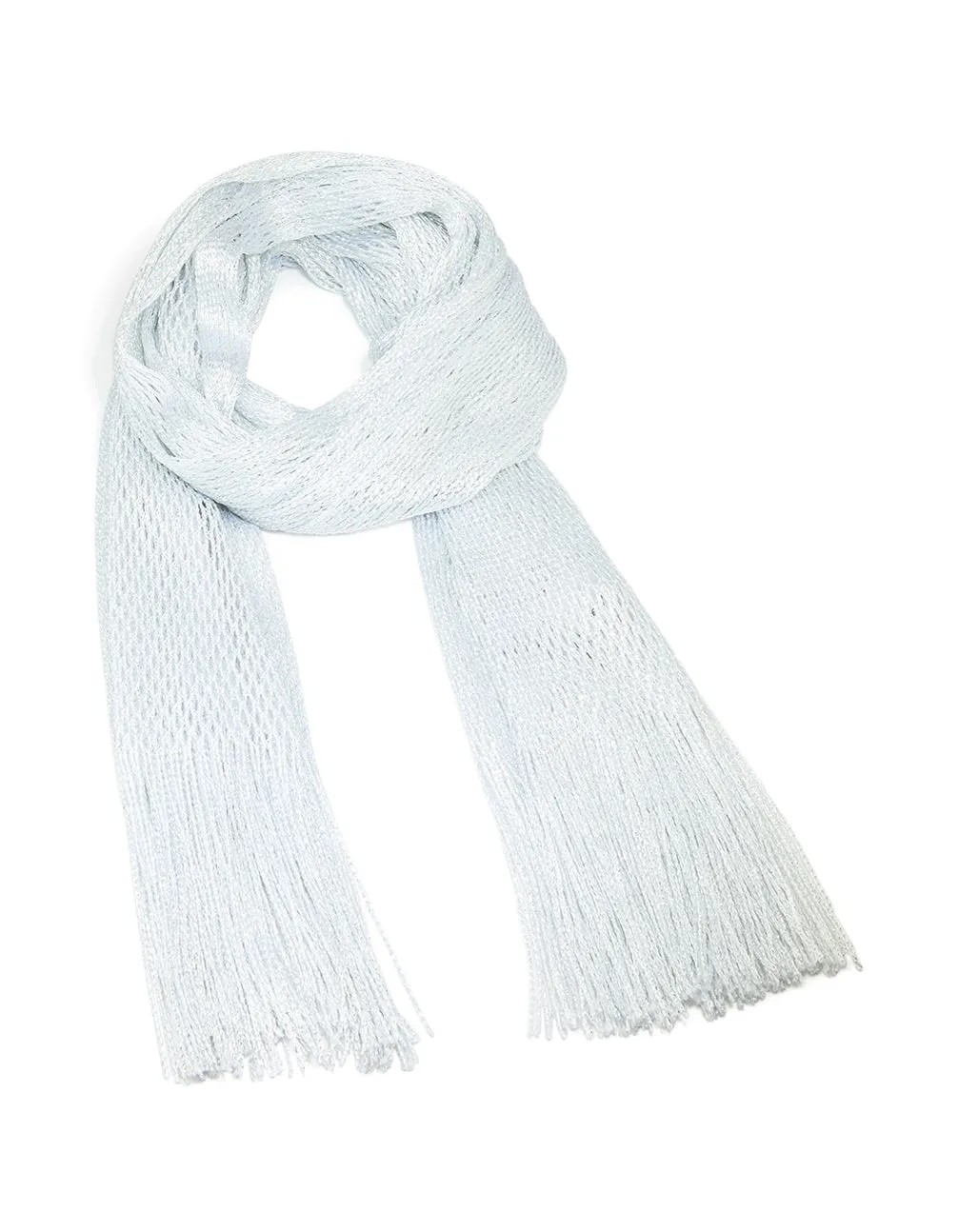 Silver Fabric Draped Scarf sold by lovisa