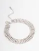 Silver Diamante Cupchain Wide Anklet sold by lovisa