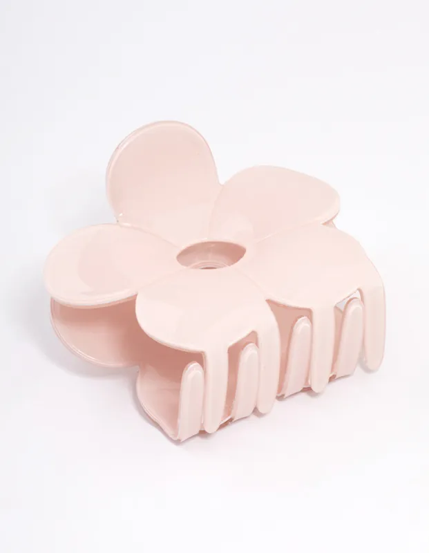 Acrylic Pink Cut Out Flower Claw Clip sold by lovisa