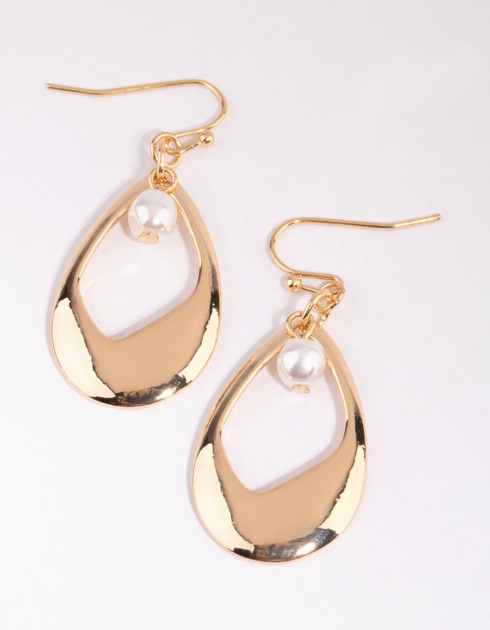 Gold Pearl Teardrop Earrings sold by lovisa