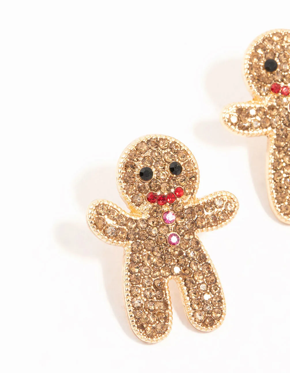Gold Diamante Gingerbread Men Earrings sold by lovisa product image thumbnail 2