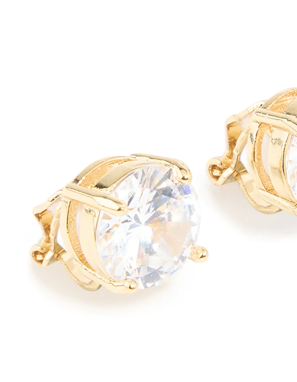 Gold Plated Cubic Zirconia Clip-On Stud Earrings sold by lovisa product image thumbnail 2