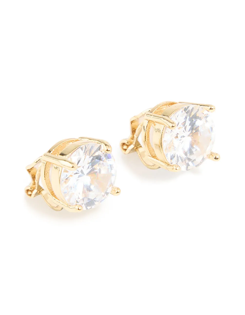 Gold Plated Cubic Zirconia Clip-On Stud Earrings sold by lovisa