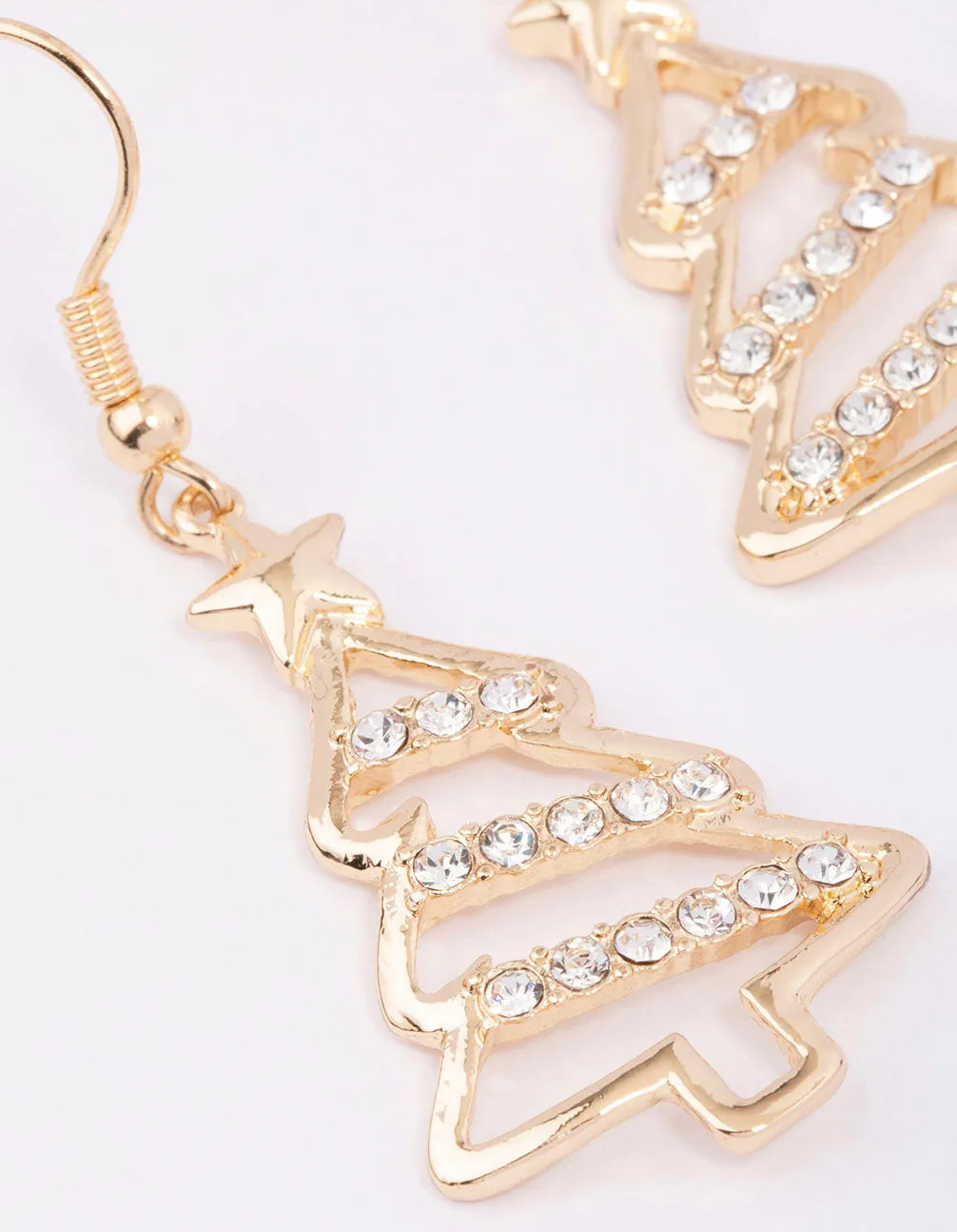Gold Diamante Outline Tree Earrings sold by lovisa product image thumbnail 2