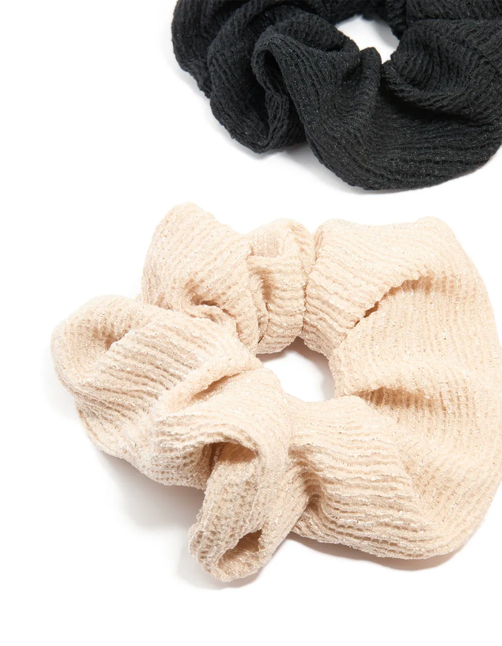 Textured Core Fabric Scrunchies 3-Pack sold by lovisa product image thumbnail 2