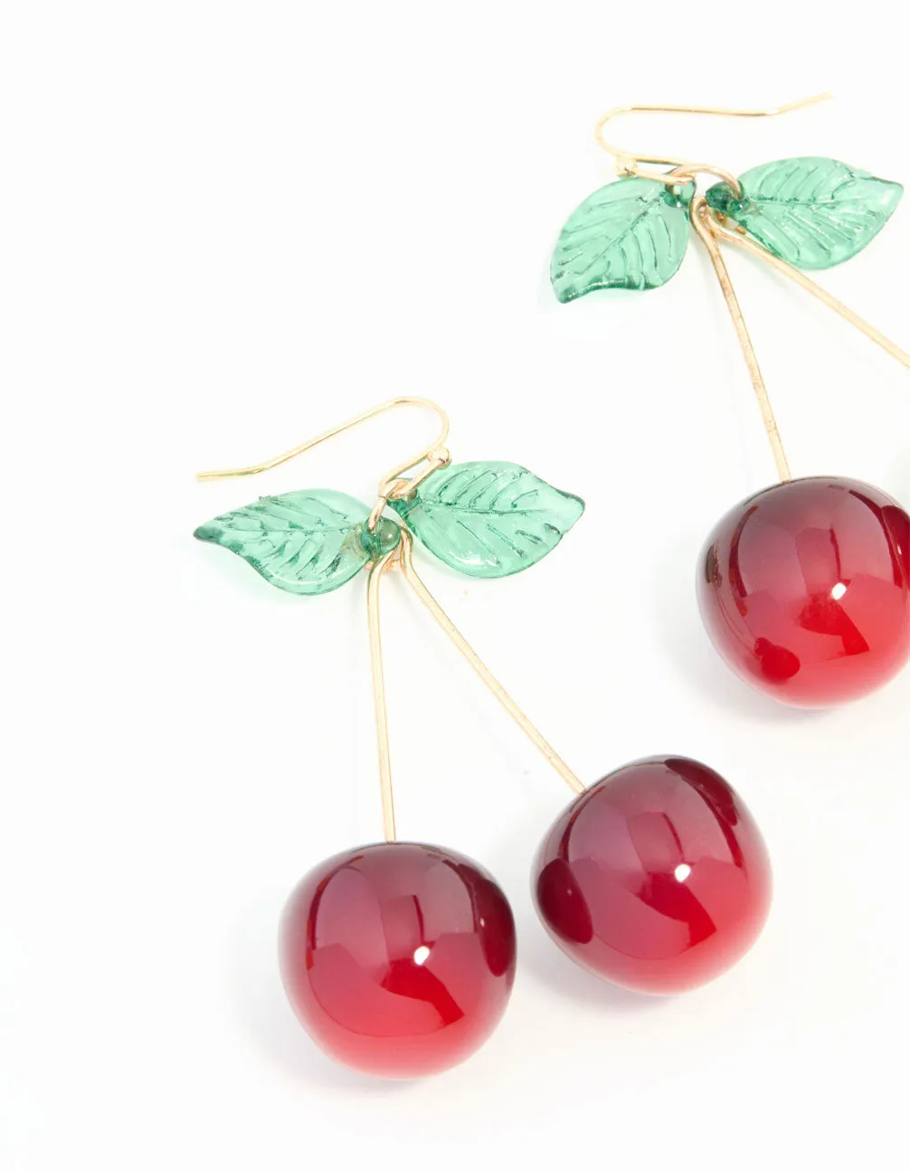 Gold Acrylic Cherry Drop Earrings sold by lovisa product image thumbnail 2