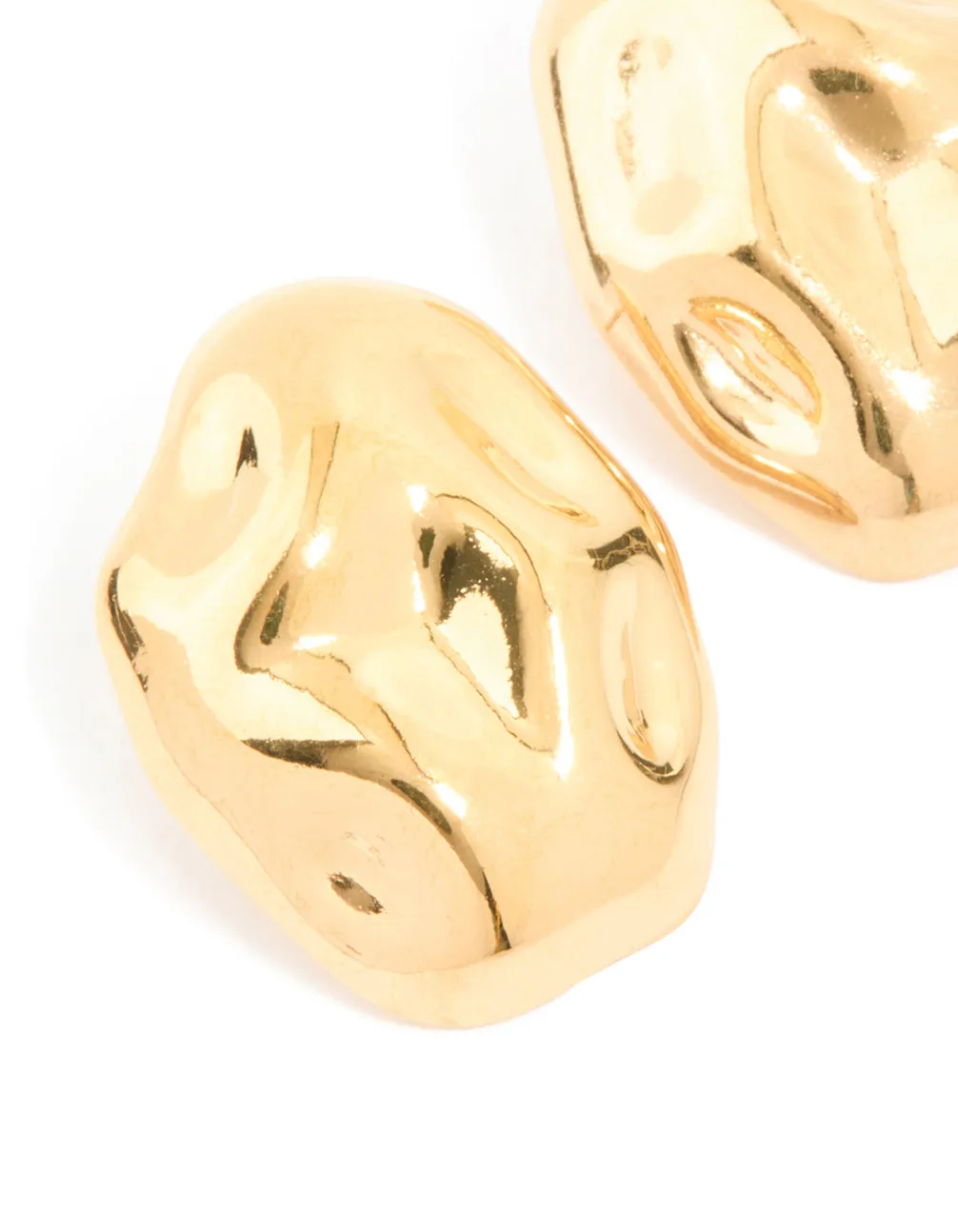 Waterproof Gold Plated Stainless Steel Pebble Stud Earrings sold by lovisa product image thumbnail 2