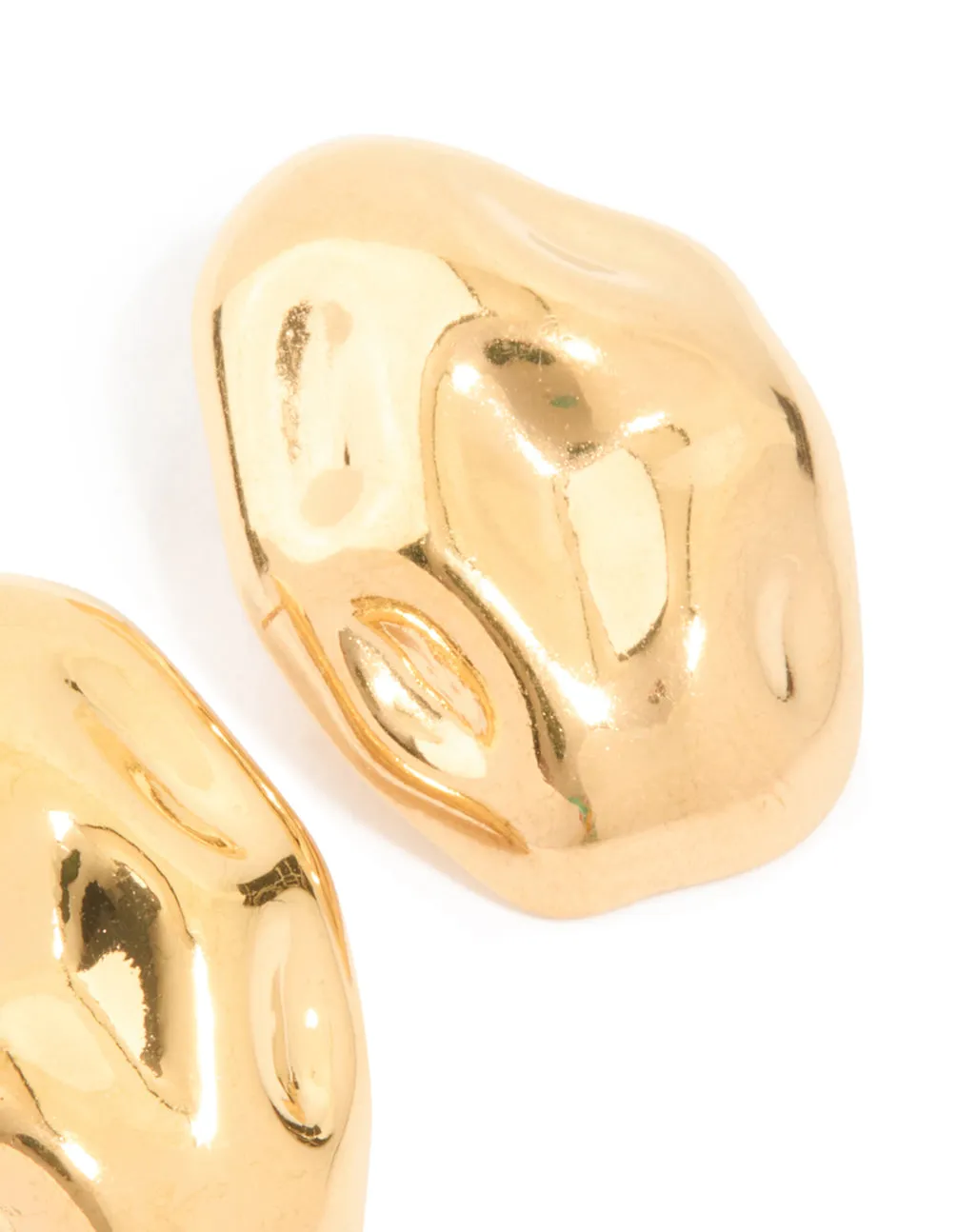 Waterproof Gold Plated Stainless Steel Pebble Stud Earrings sold by lovisa product image thumbnail 3