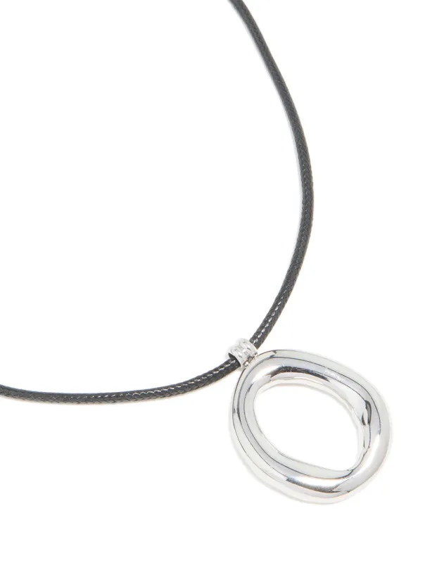 Waterproof Stainless Steel Organic Pendant Cord Necklace sold by lovisa