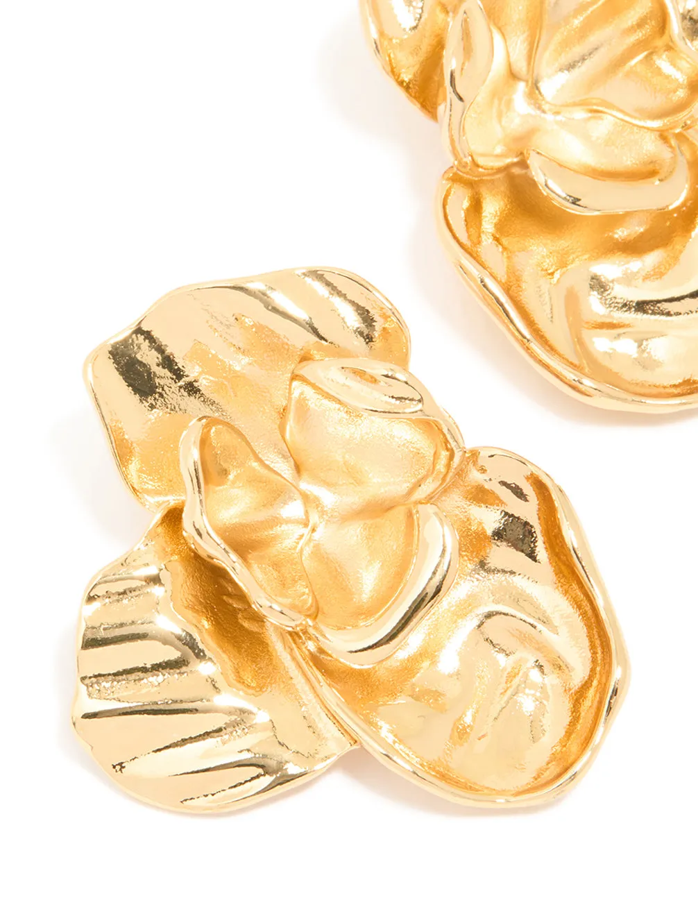 Waterproof Gold Plated Stainless Steel Statement Flower Stud Earrings sold by lovisa product image thumbnail 2