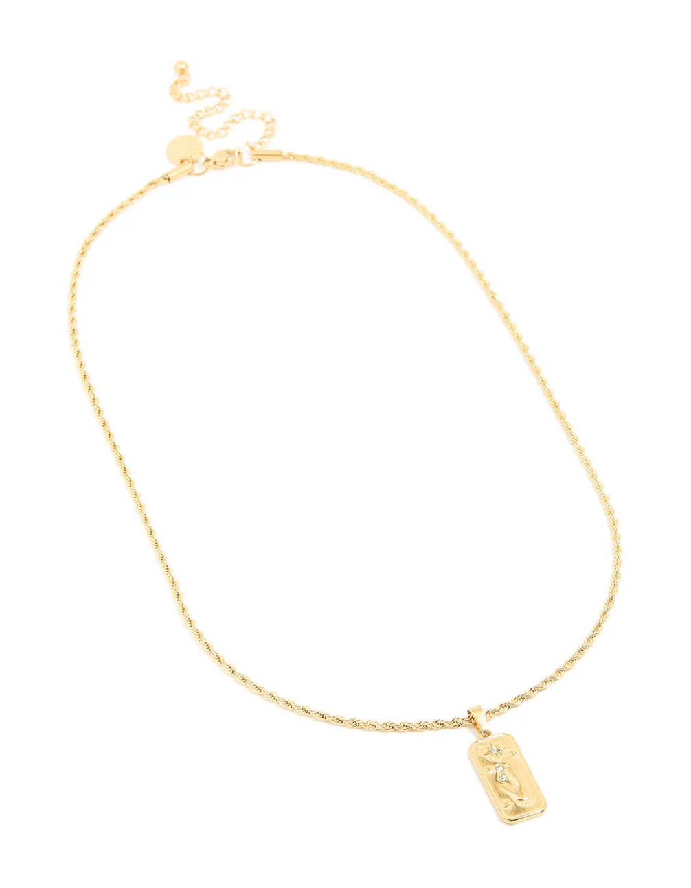 Waterproof Gold Plated Stainless Steel Flower Tab Necklace sold by lovisa product image thumbnail 2
