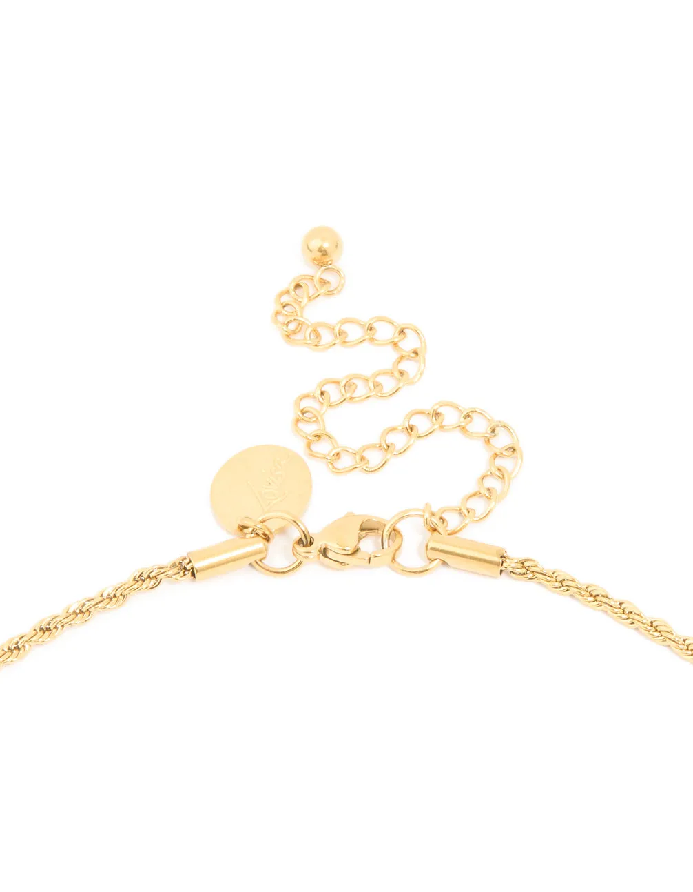 Waterproof Gold Plated Stainless Steel Flower Tab Necklace sold by lovisa product image thumbnail 3