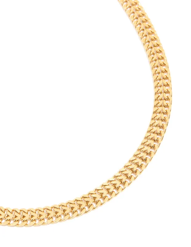 Waterproof Gold Plated Stainless Steel Box Chain Necklace sold by lovisa