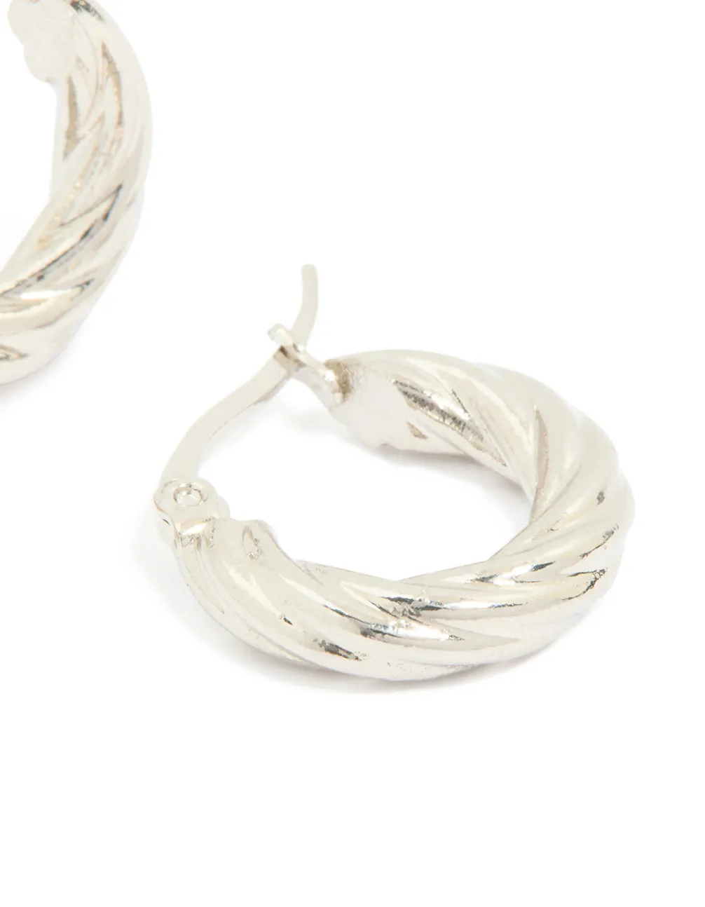 Waterproof Stainless Steel Twisted Hoop Earrings sold by lovisa product image thumbnail 3
